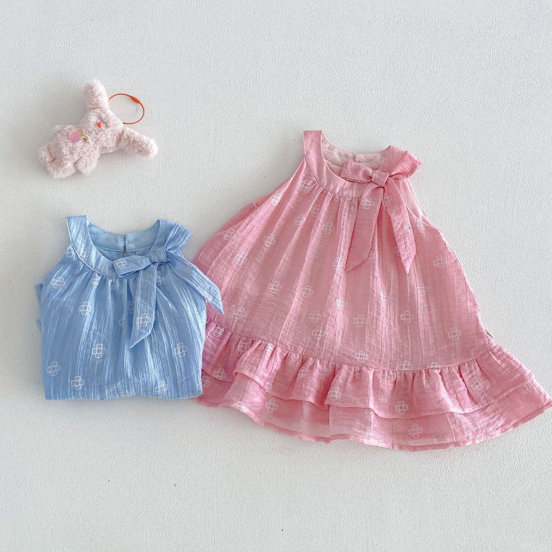 【BABY&KID】夏新作小花柄蝶結び総柄ワンピースSK106109