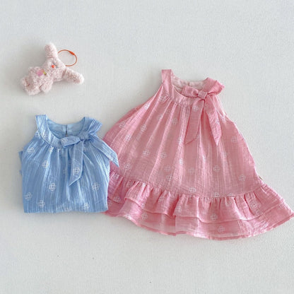 【BABY&KID】夏新作小花柄蝶結び総柄ワンピースSK106109