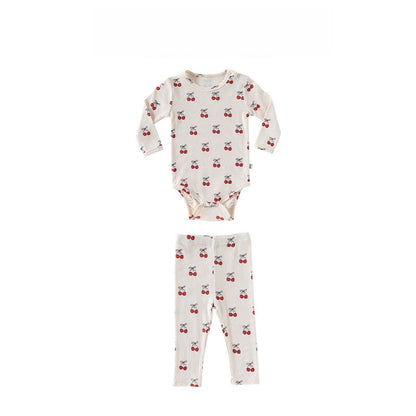 【BABY】北欧風気球、さくらんぼロンパース、レギンスSK101321