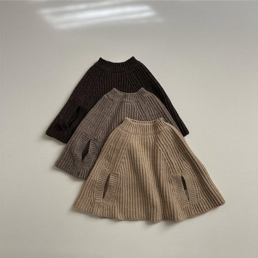 【BABY】あったかニットポンチョSK102225