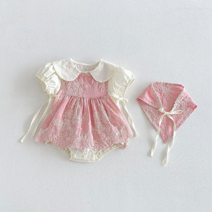 【BABY】夏新作刺繍ロンパースSK105816