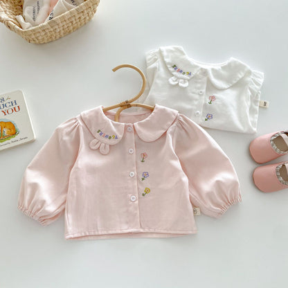 【BABY&KID】可愛い刺繍ブラウスSK100312