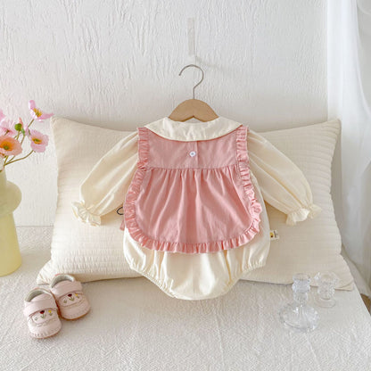 【BABY】ドールカラーロンパース＆うさぎタンクトップセットSK092306