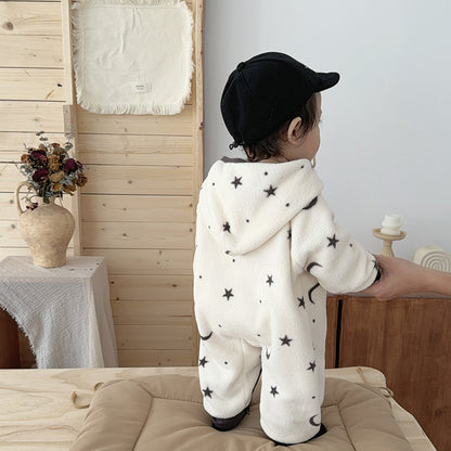 【BABY】冬新作星と月柄あったかカバーオールSK103218