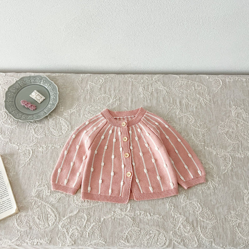 【BABY】ポンポンニットカーディガンSK092910