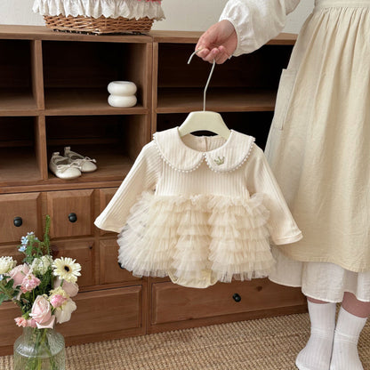 【BABY】チュールロンパースワンピSK103602