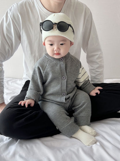 【BABY&KID】バイカラーニットオールインワンSK022207