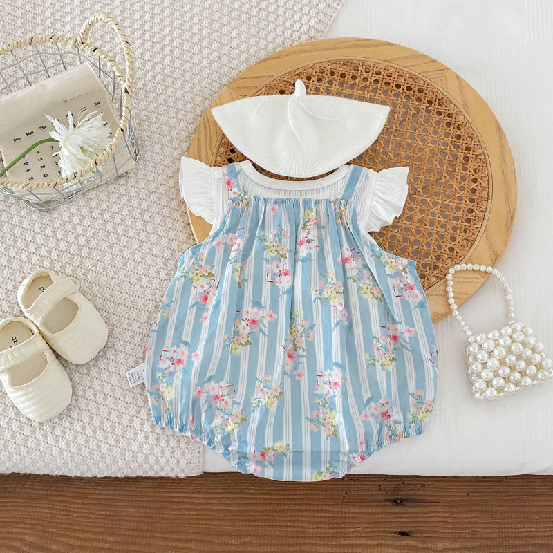 【BABY】夏新作 小花柄キャミロンパース＆TシャツSK090604