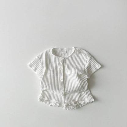【BABY&KID】夏新作 半袖カーディガンセットアップSK091209