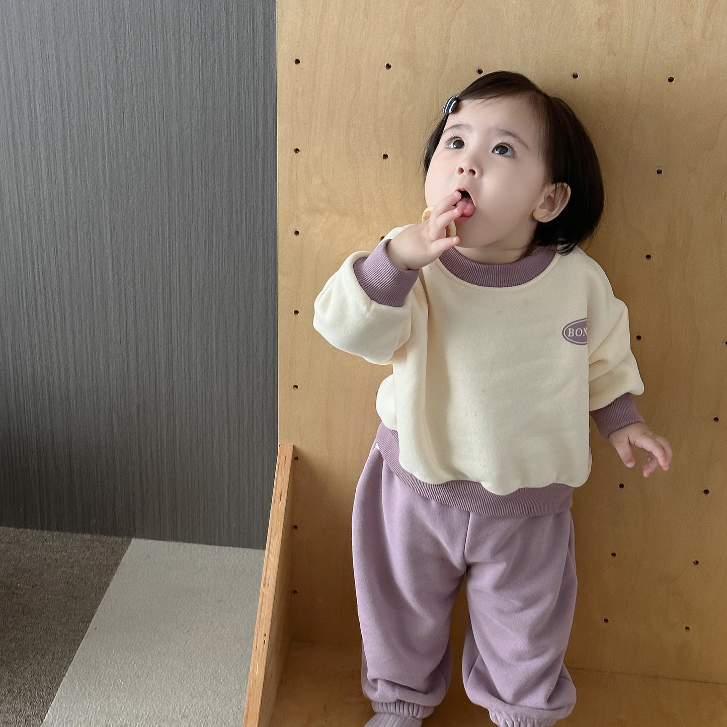 【BABY&KID】ソリッドカラーの厚みのあるセットアップSK11513