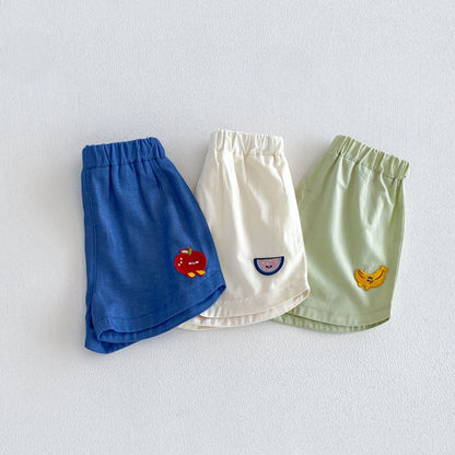 【BABY&KID】夏新作フルーツ刺繍ショートパンツSK106119