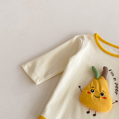 【BABY】洋梨モチーフフルーツロンパースSK103608