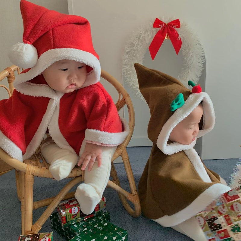 【BABY】韓国風あったかクリスマスポンチョSK102823