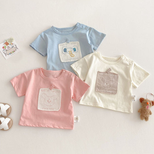 【BABY&KID】夏新作 アニマルロゴ可愛いＴシャツSK072004