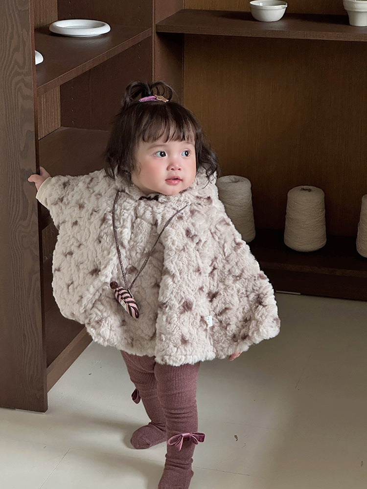 【BABY】厚手のプリントが可愛いケープSK11539