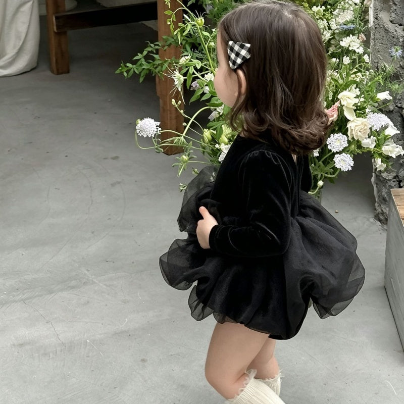 【BABY】チュールニットロンパースワンピースSK107412