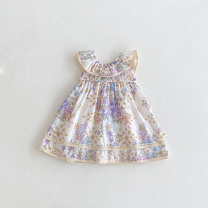 【BABY&KID】夏新作 クルーネック小花柄ワンピースSK082615