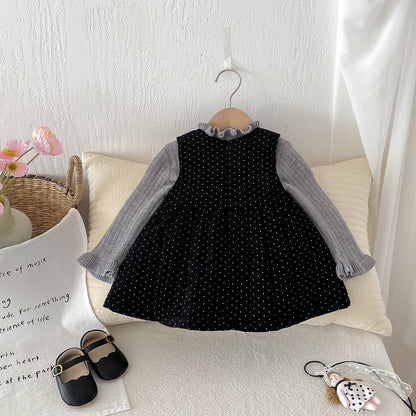 【BABY】冬新作厚手タンクトップスカートスーツSK11304