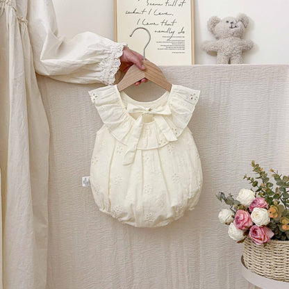 【BABY】夏新作 花刺繍ロンパースSK082509