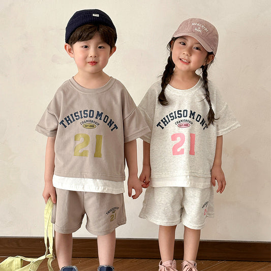 【BABY&KID】夏新作 THISISO MONTレイヤードセットアップSK061708