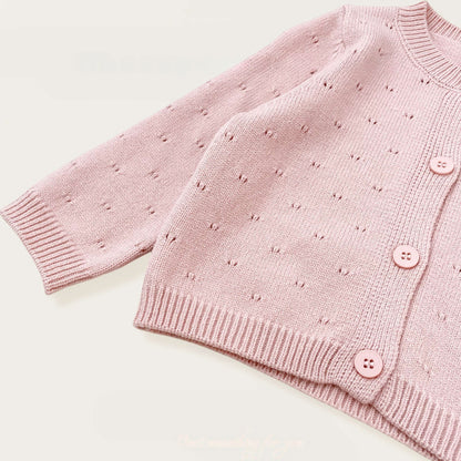 【BABY&KID】冬新作 ニットカーディガン＆立体マッシュルームワンピースSK102424