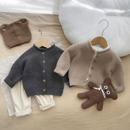 【BABY&KID】カジュアル無地カーディガンSK023008