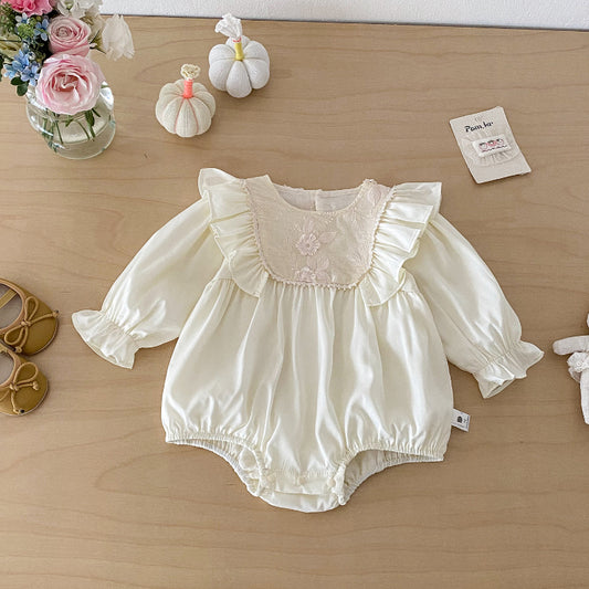 【BABY】フリルドールカラーロンパースSK103410