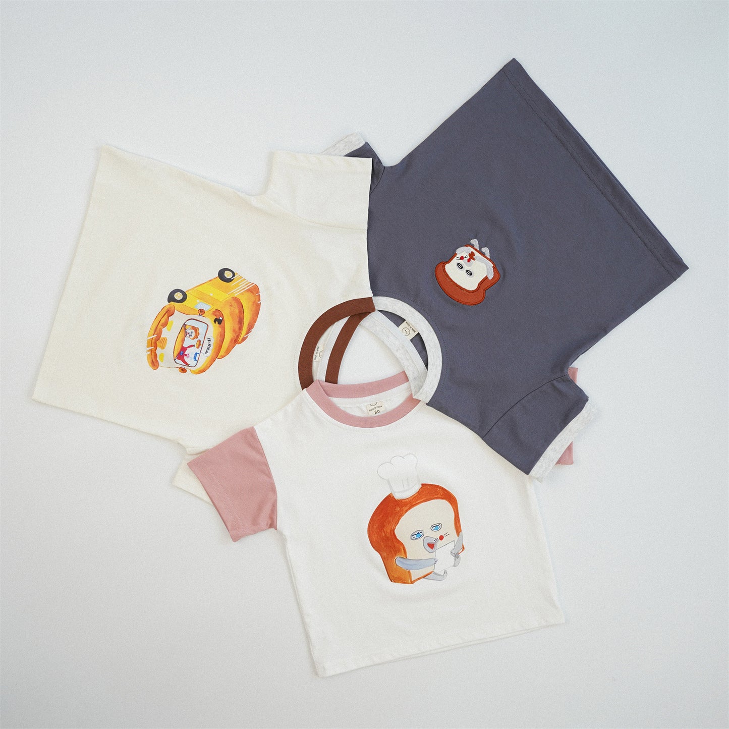 【BABY&KID】夏新作 キャラクタークルーネックTシャツSK090807