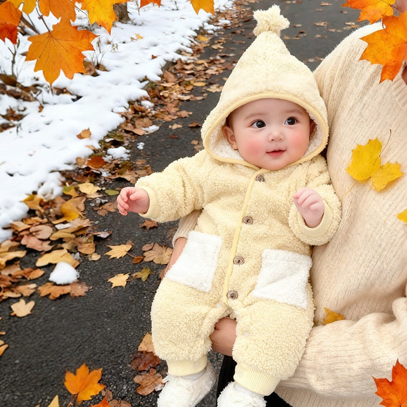 【BABY】冬新作星柄フードあったかカバーオールSK103205