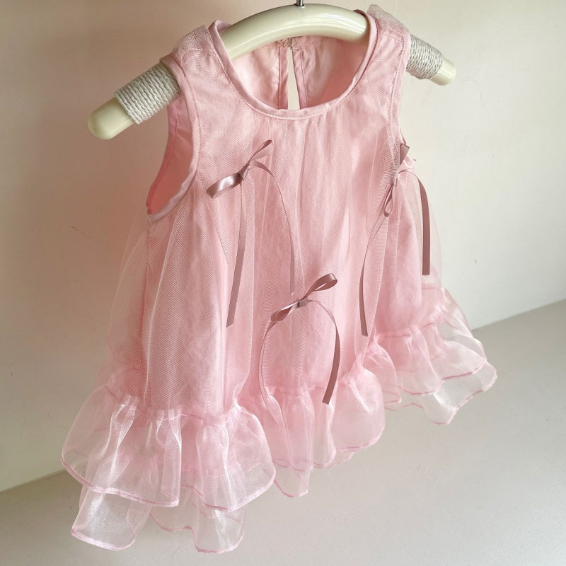 【BABY】夏新作蝶結びチュールワンピースSK105712