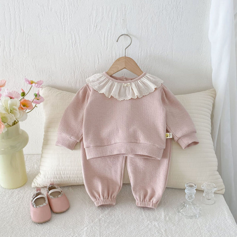 【BABY&KID】レース襟セットアップSK100333