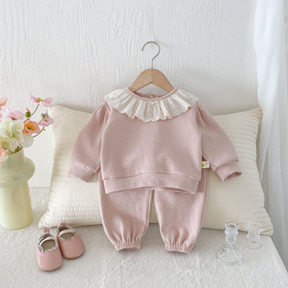 【BABY&KID】レース襟セットアップSK100333