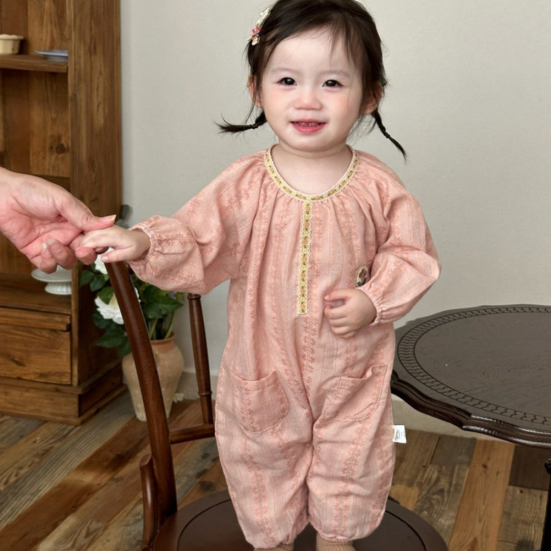 【BABY】小花柄カバーオールSK104419