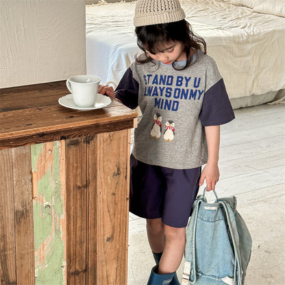 【BABY&KID】夏新作 ペンギン刺繍TシャツSK091622