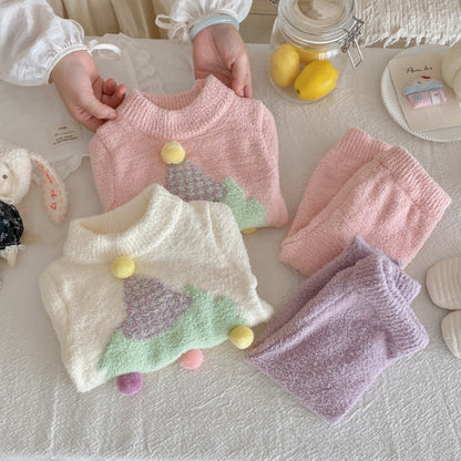 【BABY】クリスマスツリーふわもこセットアップSK101420