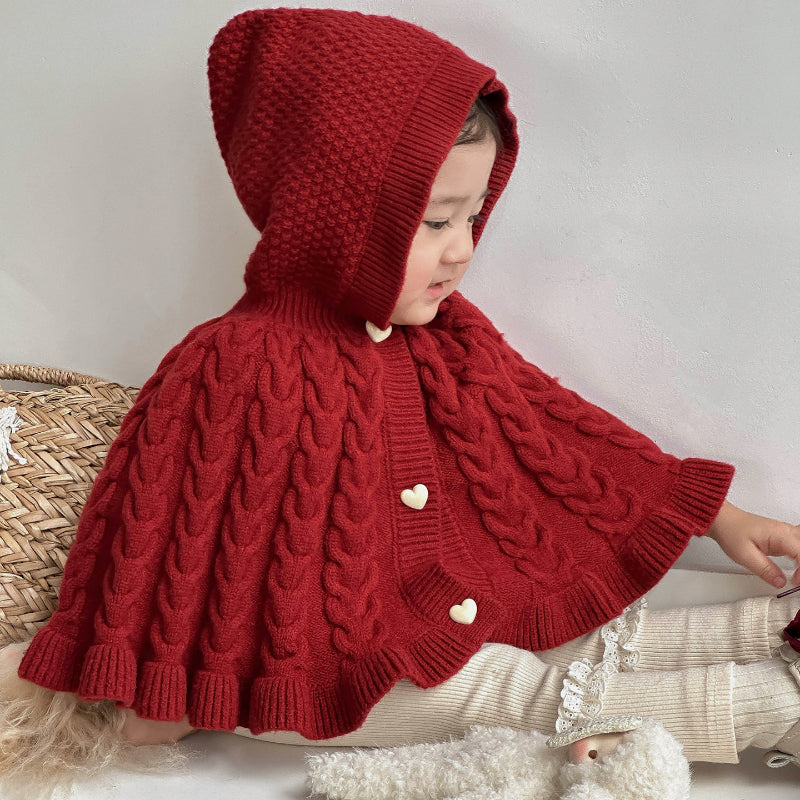 【BABY&KID】ニットフードマントSK101451