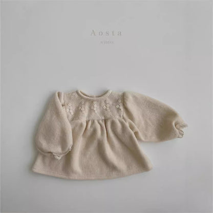 【BABY&KID】レース襟暖かいシャツSK030511