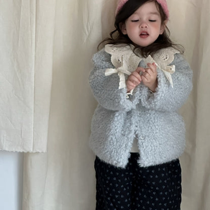 【BABY&KID】冬新作韓国風フリルカラーあったかアウターSK103132