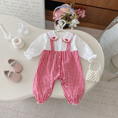【BABY】きのこ刺繍カバーオールSK092520