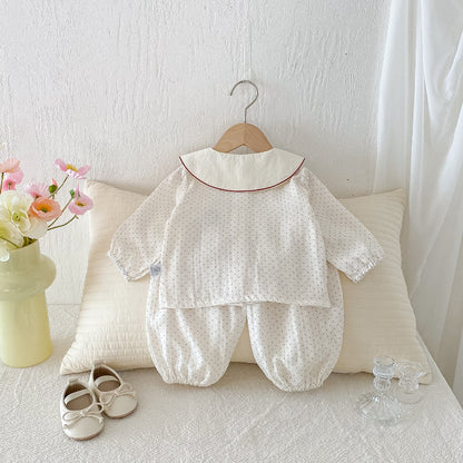 【BABY】ドット、蝶結びセットアップSK100524