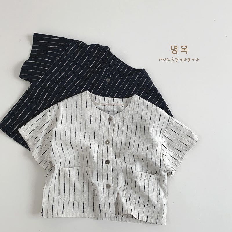 【BABY&KID】夏新作 韓国風ゆったりコットントップスSK080820