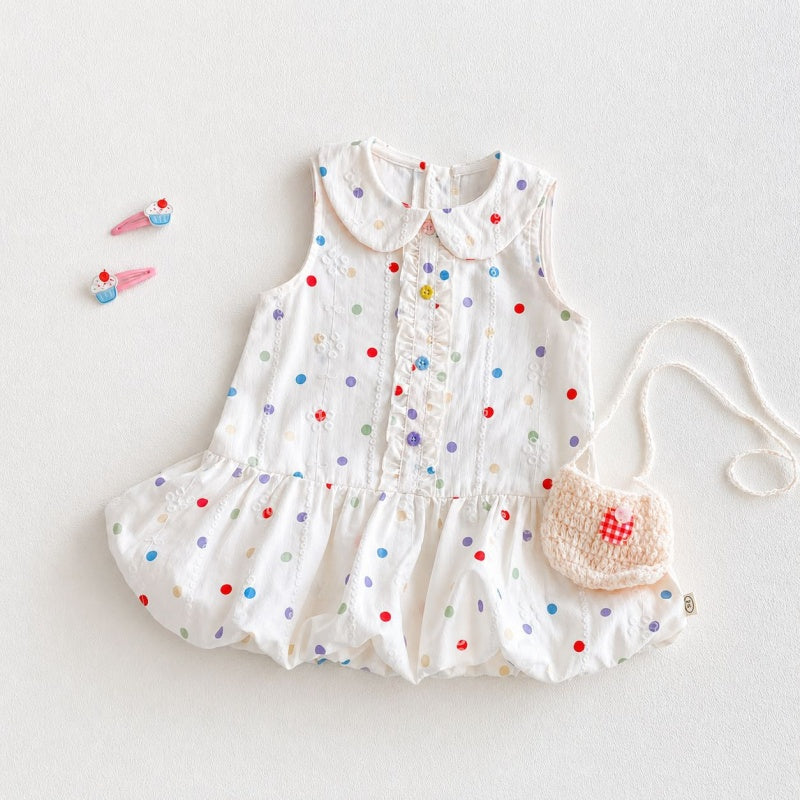 【BABY&KID】夏新作カラフルドットワンピースSK106107