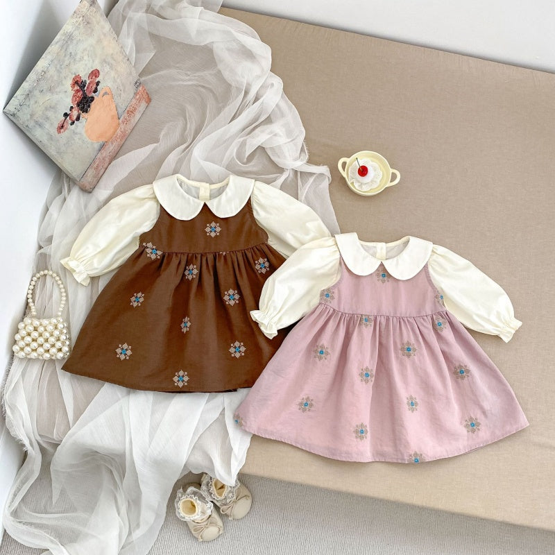 【BABY&KID】刺繍ジャンパースカート2点セットSK106920