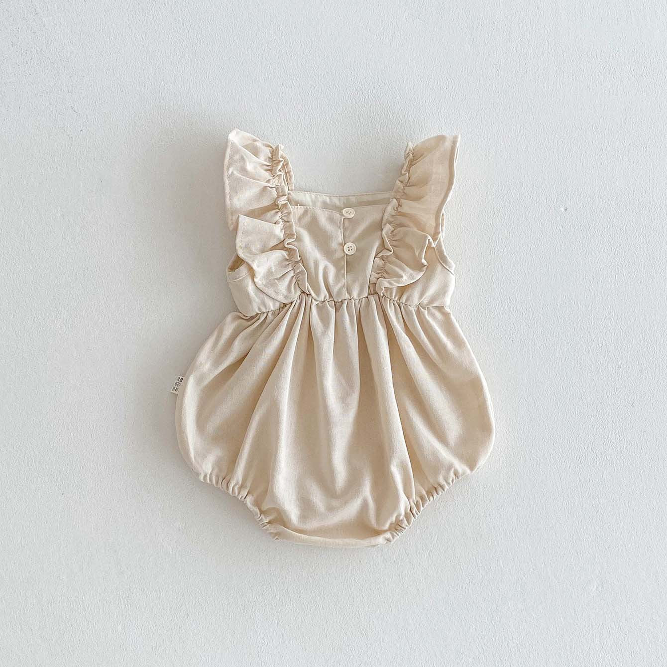 【BABY】夏新作 スウィート刺繍フリルロンパースSK062717