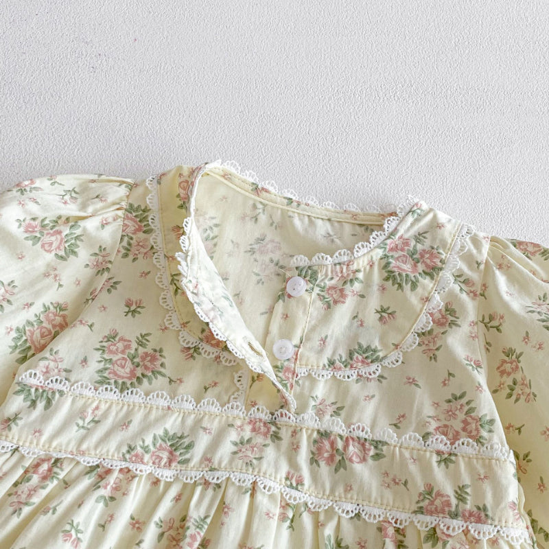 【BABY】韓国風小花柄ロンパースSK103622