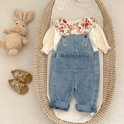 【BABY&KID】ポケット付きデニムサロペットSK100743