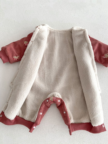 【BABY&KID】ナチュラルコーデュロイ暖かいロンパースSK022303