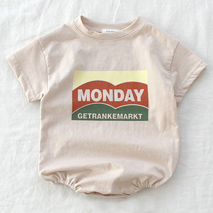 【BABY】夏新作 MondayプリントロンパースSK091709
