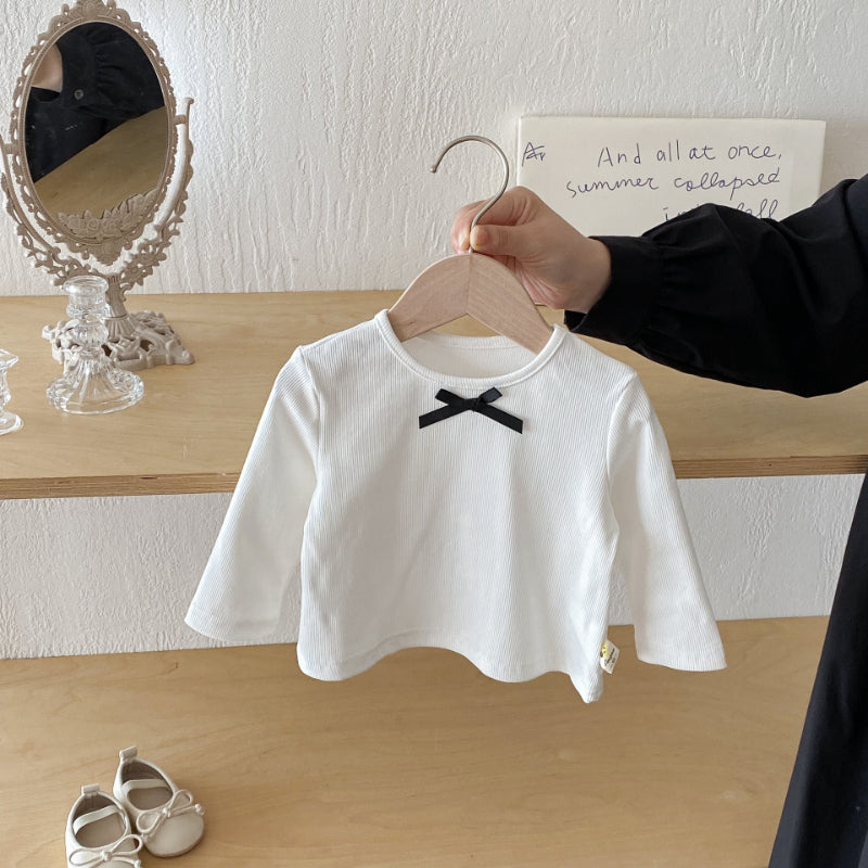 【BABY】韓国風蝶結び長袖TシャツSK100323