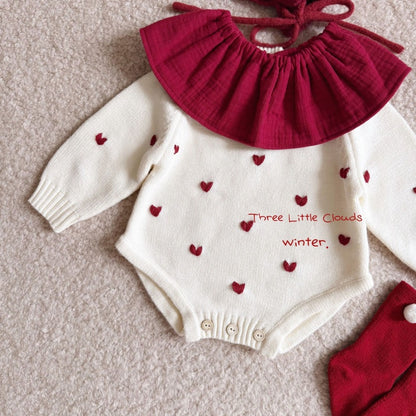 【BABY】ハート刺繍ロンパースSK106918